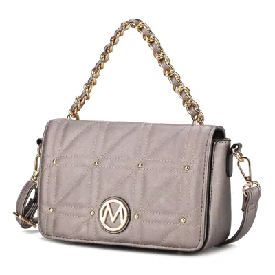 Mkf Collection By Mia K Arabella Vegan Leather Women's Shoulder Handbag In Silver