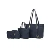 Mkf Collection By Mia K Arya Signature Tote Bag, Mini Tote, Pouch And Wristlet By Mia K In Blue