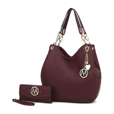 Mkf Collection By Mia K Ashley Women's Sleek Hobo Bag And Wristlet Wallet 2 Pcs Set By Mia K In Gold