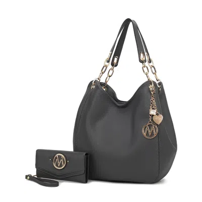 Mkf Collection By Mia K Ashley Women's Sleek Hobo Bag And Wristlet Wallet 2 Pcs Set By Mia K In Multi