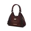 Mkf Collection By Mia K Ava Faux Crocodile-embossed Vegan Leather Women's Tote In Brown