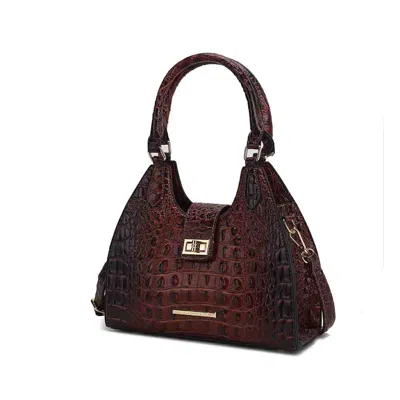 Mkf Collection By Mia K Ava Faux Crocodile-embossed Vegan Leather Women's Tote In Brown