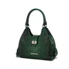 Mkf Collection By Mia K Ava Faux Crocodile-embossed Vegan Leather Women's Tote In Green