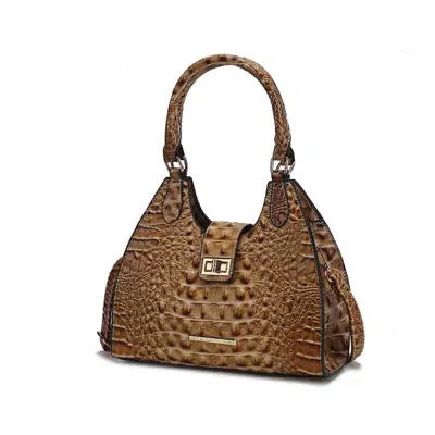 Mkf Collection By Mia K Ava Faux Crocodile-embossed Vegan Leather Women's Tote In Grey