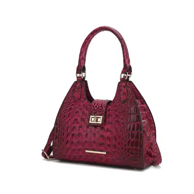 Mkf Collection By Mia K Ava Faux Crocodile-embossed Vegan Leather Women's Tote In Pink
