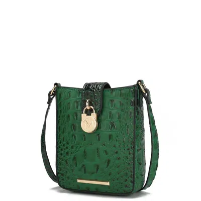 Mkf Collection By Mia K Avery Faux Crocodile Embossed Vegan Leather Women's Crossbody Bag In Green