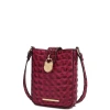 Mkf Collection By Mia K Avery Faux Crocodile Embossed Vegan Leather Women's Crossbody Bag In Pink