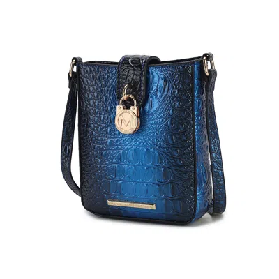 Mkf Collection By Mia K Avery Women's Embossed Gradient Fashion Crossbody Bag By Mia K In Blue