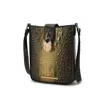 Mkf Collection By Mia K Avery Women's Embossed Gradient Fashion Crossbody Bag By Mia K In Gold
