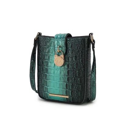 Mkf Collection By Mia K Avery Women's Embossed Gradient Fashion Crossbody Bag By Mia K In Green