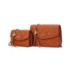 Mkf Collection By Mia K Blossom Quilted Women's Shoulder Bag With A Mini Bag Set By Mia K In Brown
