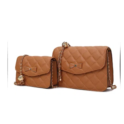 Mkf Collection By Mia K Blossom Quilted Women's Shoulder Bag With A Mini Bag Set By Mia K In Green