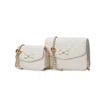Mkf Collection By Mia K Blossom Quilted Women's Shoulder Bag With A Mini Bag Set By Mia K In White