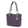 Mkf Collection By Mia K Braylee M Signature Tote Handbag In Purple