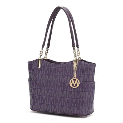 Mkf Collection By Mia K Braylee M Signature Tote Handbag In Purple