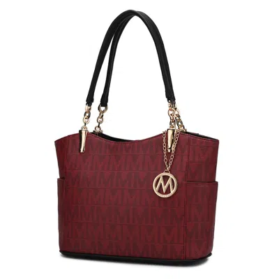 Mkf Collection By Mia K Braylee M Signature Tote Handbag In White