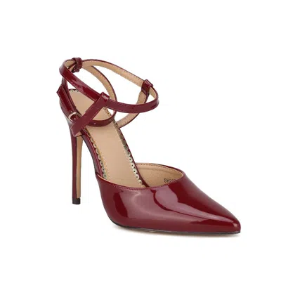 Mkf Collection By Mia K Brianna Women's Thin High Heel With Adjustable Strap In Pink