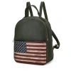 Mkf Collection By Mia K Briella Vegan Leather Women's Flag Backpack In Green