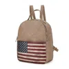 Mkf Collection By Mia K Briella Vegan Leather Women's Flag Backpack In Grey