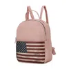 Mkf Collection By Mia K Briella Vegan Leather Women's Flag Backpack In Pink