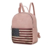 Mkf Collection By Mia K Briella Vegan Leather Women's Flag Backpack In Pink