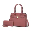Mkf Collection By Mia K Bruna Satchel Bag With A Matching Wallet -2 Pieces Set In Multi