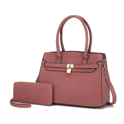 Mkf Collection By Mia K Bruna Satchel Bag With A Matching Wallet -2 Pieces Set In Multi