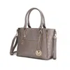 Mkf Collection By Mia K Cairo M Signature Satchel Handbag In Silver