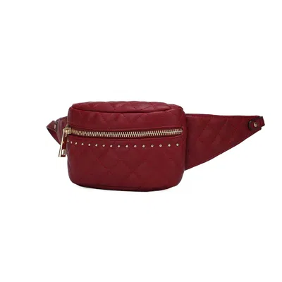 Mkf Collection By Mia K Camilla Quilted Belt Waist Bag By Mia K In Red