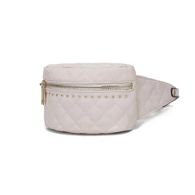 Mkf Collection By Mia K Camilla Quilted Belt Waist Bag By Mia K In White