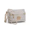 Mkf Collection By Mia K Camren M Signature Crossbody Bag By Mia K In White