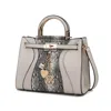 Mkf Collection By Mia K Cassia Snake Embossed Vegan Leather Women's Satchel Bag By Mia K