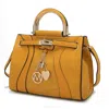 Mkf Collection By Mia K Cassia Vegan Leather Medium Satchel Handbag In Yellow