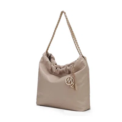Mkf Collection By Mia K Celestine Quilted Shoulder Women's Bag By Mia K. In Beige