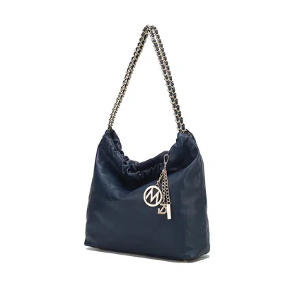 Mkf Collection By Mia K Celestine Quilted Shoulder Women's Bag By Mia K. In Blue