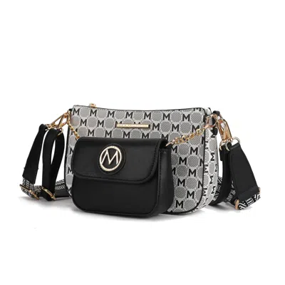 Mkf Collection By Mia K Ciri Women's Crossbody Double Bag Versatile By Mia K. In Black