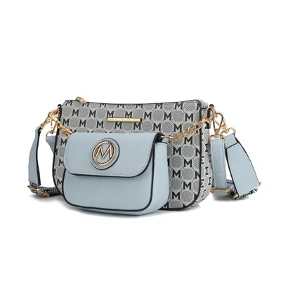 Mkf Collection By Mia K Ciri Women's Crossbody Double Bag Versatile By Mia K. In Blue