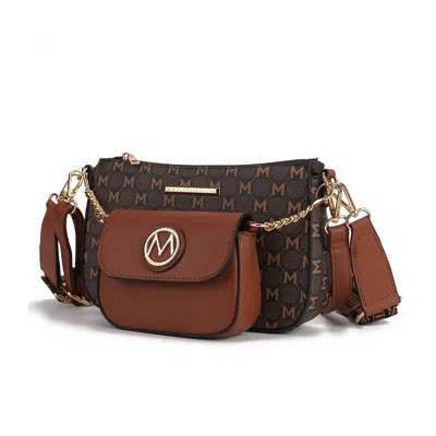 Mkf Collection By Mia K Ciri Women's Crossbody Double Bag Versatile By Mia K. In Brown