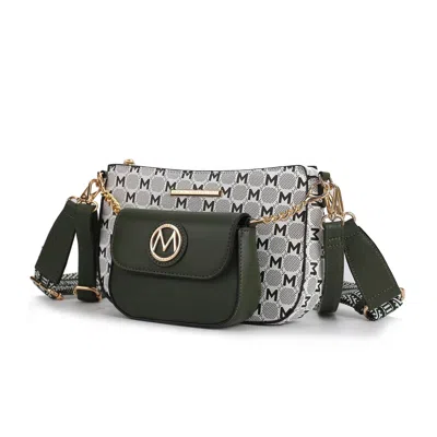 Mkf Collection By Mia K Ciri Women's Crossbody Double Bag Versatile By Mia K. In Green