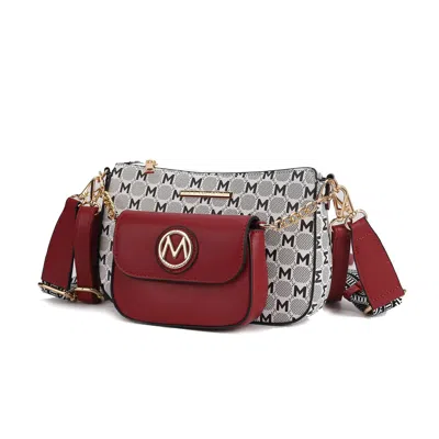 Mkf Collection By Mia K Ciri Women's Crossbody Double Bag Versatile By Mia K. In Red