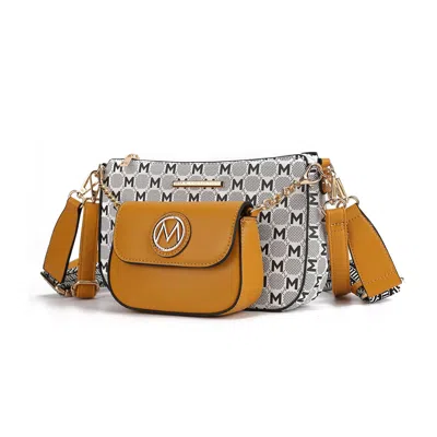 Mkf Collection By Mia K Ciri Women's Crossbody Double Bag Versatile By Mia K. In Yellow