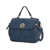 Mkf Collection By Mia K Clementine Vegan Leather Women's Satchel Bag By Mia K In Blue