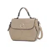 Mkf Collection By Mia K Clementine Vegan Leather Women's Satchel Bag By Mia K In Grey