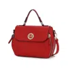 Mkf Collection By Mia K Clementine Vegan Leather Women's Satchel Bag By Mia K In Red