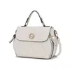 Mkf Collection By Mia K Clementine Vegan Leather Women's Satchel Bag By Mia K In White