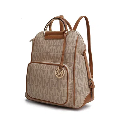 Mkf Collection By Mia K Cora Milan M Signature Trendy Backpack By Mia K In Beige