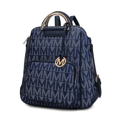 Mkf Collection By Mia K Cora Milan M Signature Trendy Backpack By Mia K In Blue
