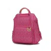 Mkf Collection By Mia K Cora Milan M Signature Trendy Backpack By Mia K In Pink