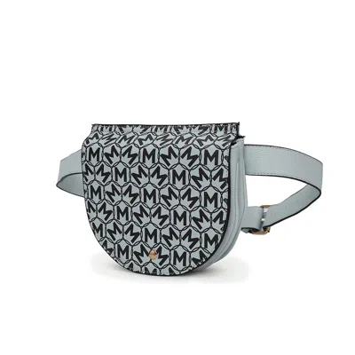 Mkf Collection By Mia K Daksha Signature Half Moon Belt Waist Bag By Mia K In Blue
