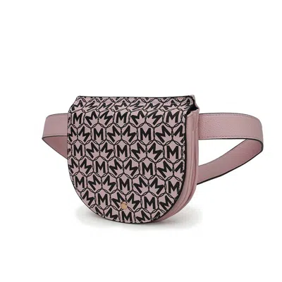 Mkf Collection By Mia K Daksha Signature Half Moon Belt Waist Bag By Mia K In Pink